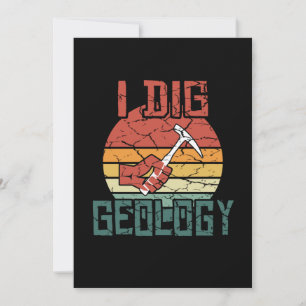 I Dig Geology Funny Vintage Geologist Gift Thank You Card