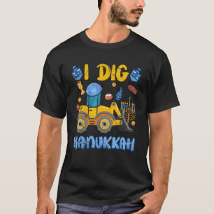I Dig Hanukkah Excavator Construction Toddler Kids T-Shirt