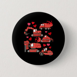 I Dig You Construction Trucks Valentine's Day Boys 6 Cm Round Badge