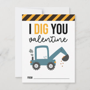 I Dig You Kids Construction Valentine Card