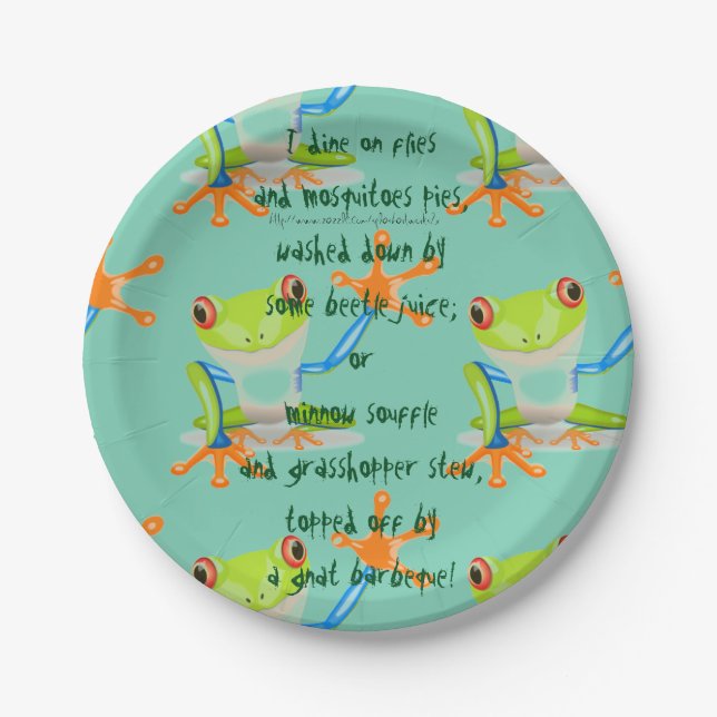 "I DINE ON FLIES!" PAPER PLATE (Front)
