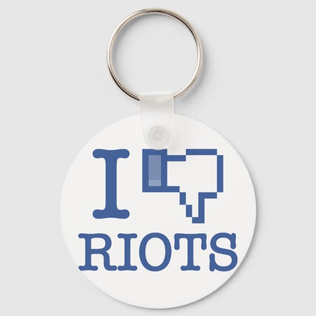 I DISLIKE RIOTS KEY RING (Front)