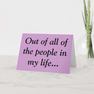 I dislike you the least, card