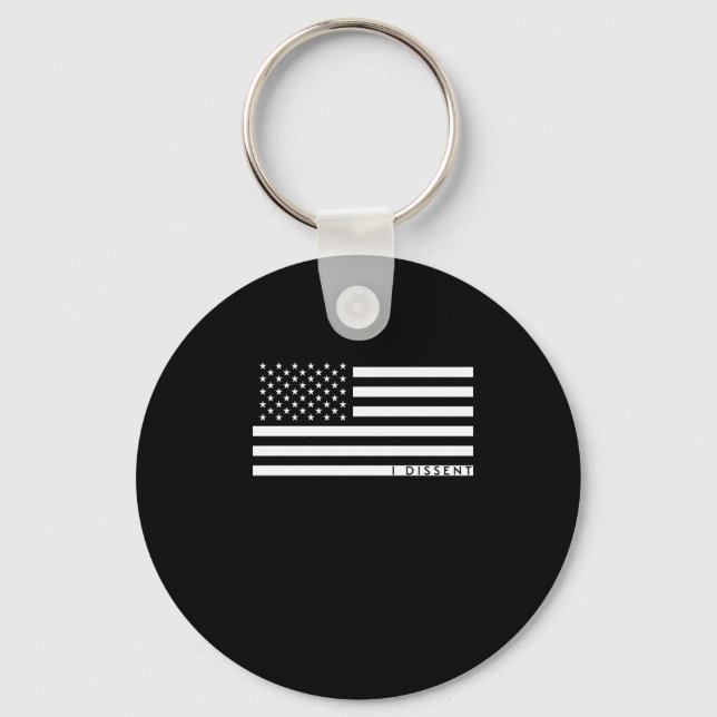 I Dissent American Flag 1  Key Ring (Front)