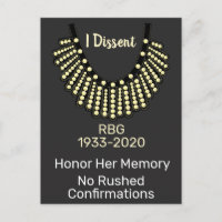 I Dissent RBG No Rushed Confirmations