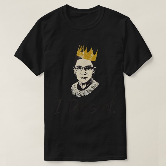 I Dissent RBG Ruth Bader Ginsburg Lace Collar Grap T-Shirt (Design Front)