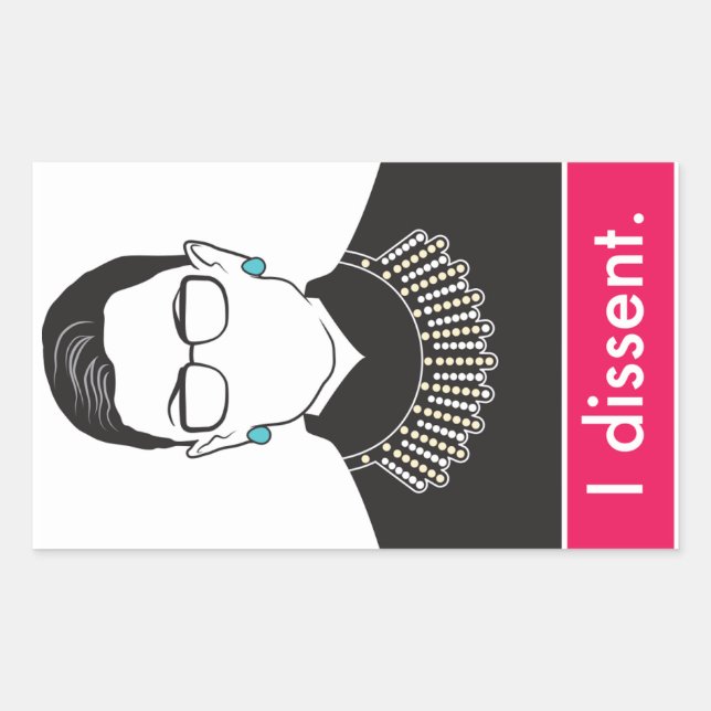 I Dissent Rectangular Sticker (Front)