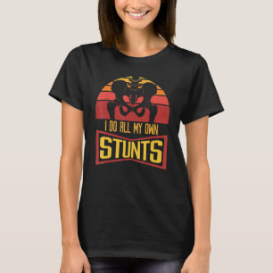 I Do All My Own Stunts Hip Replacement Retro Sunse T-Shirt