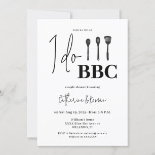 I do Barbecue Couple Shower Invitation