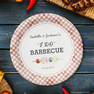 I DO Barbecue Wedding Shower Paper Plate