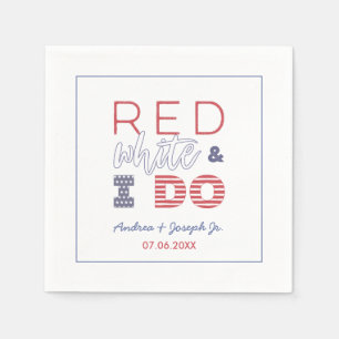 I Do BBQ 4th July Wedding Shower Rehearsal Dinner Napkin