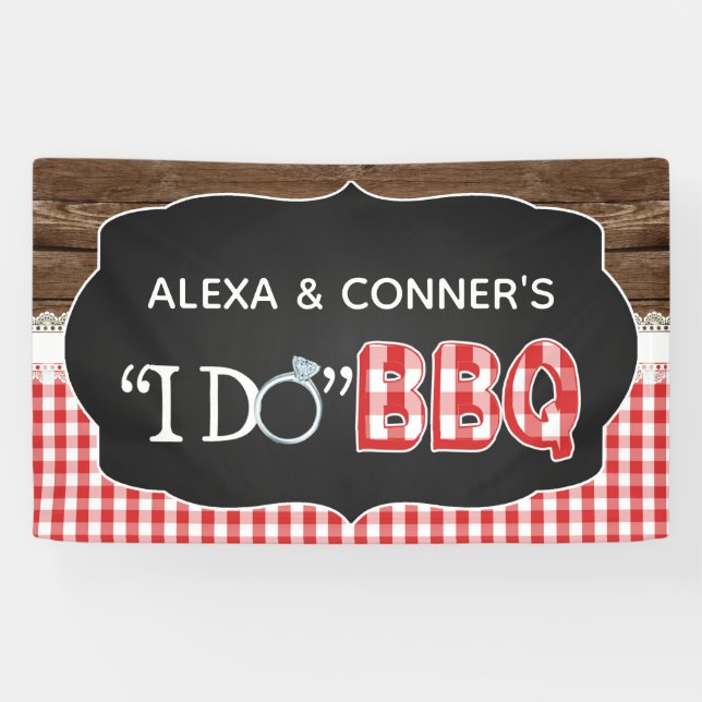 I Do BBQ Banner - Red (Horizontal)