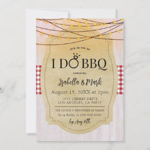 I Do BBQ Barbecue Bridal Shower Invitation
