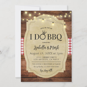 I Do BBQ Barbecue Bridal Shower Invitation