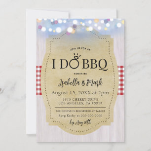 I Do BBQ Barbecue Bridal Shower Invitation