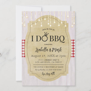 I Do BBQ Barbecue Bridal Shower Invitation