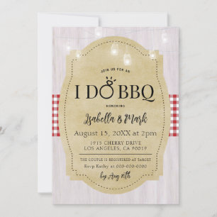 I Do BBQ Barbecue Bridal Shower Invitation