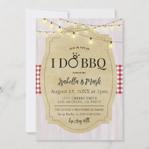 I Do BBQ Barbecue Bridal Shower Invitation