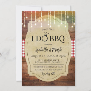 I Do BBQ Barbecue Bridal Shower Invitation