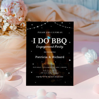 I Do BBQ - BBQ Night Couples Engagement Party Invitation