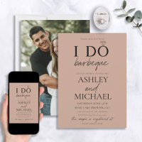 I DO BBQ Blush Brown Simple Script Photo Shower