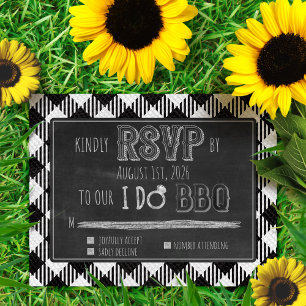 I Do BBQ Chalk Outdoor Summer/Spring Wedding RSVP Enclosure Card