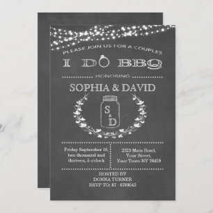 I DO BBQ Chalkboard Couples Shower Invitation