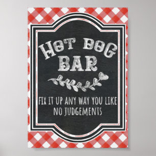 I Do BBQ Couple's Coed Engagement Party Burger Bar Poster