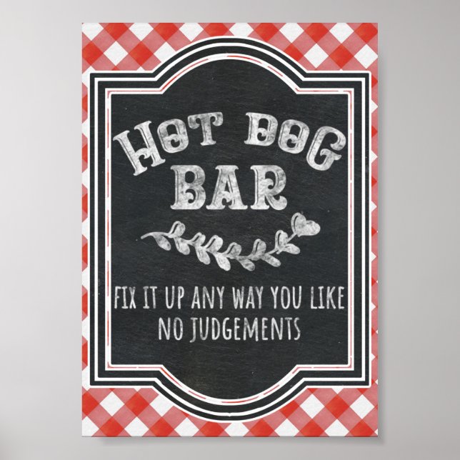 I Do BBQ Couple's Coed Engagement Party Burger Bar Poster (Front)