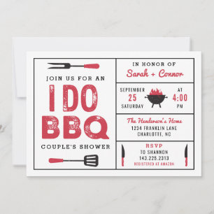 I Do BBQ Couple's Shower Invitation