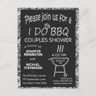 I Do | BBQ | Couples Shower Postcard