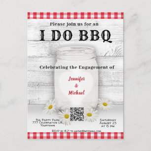 I Do BBQ Engagement Invitation QR Code