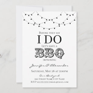 I do BBQ Engagement Party Couples Shower