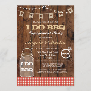 I DO BBQ Engagement Party Couples Shower Invite