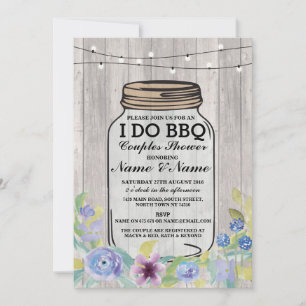 I DO BBQ Engagement Party Couples Shower Invite