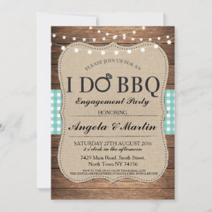 I DO BBQ Engagement Party Couples Shower Invite