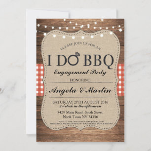 I DO BBQ Engagement Party Couples Shower Invite