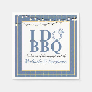 I Do BBQ Engagement Party Couples Shower Napkin