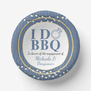 I Do BBQ Engagement Party Couples Shower Paper Plate
