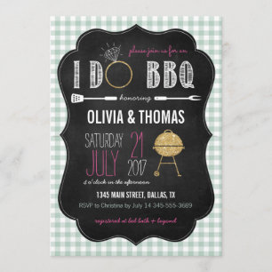 I do BBQ Engagement Party Invitation