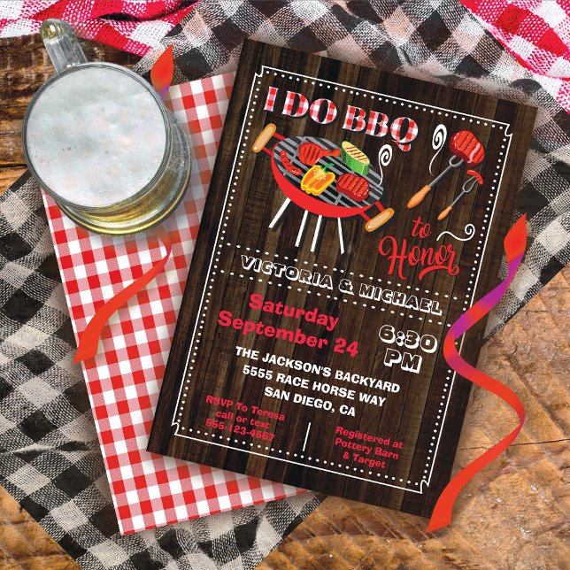 I do BBQ Engagement Party Invitation (Creator Uploaded)
