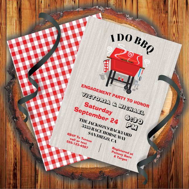 I do BBQ Engagement Party Invitation (Creator Uploaded)