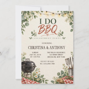 I Do BBQ Engagement Party Invitation