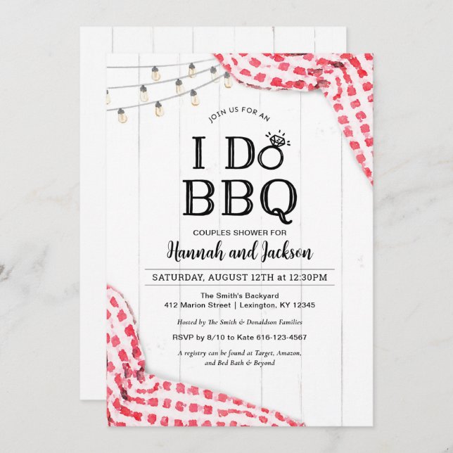I Do BBQ Invitation (Front/Back)