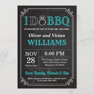 I DO BBQ Invitation Chalkboard Wedding Engagment