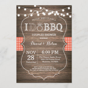 I DO BBQ Invitation Rustic Wedding Engagement