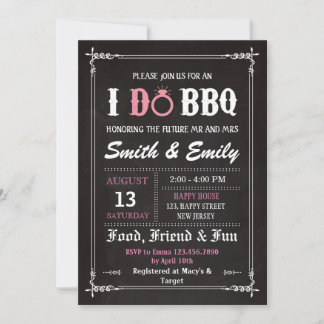 I Do BBQ Invitation. Wedding Party Invitation