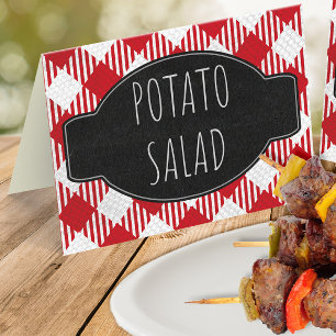 I Do BBQ Party Folded / Tented Food Label or Place Card