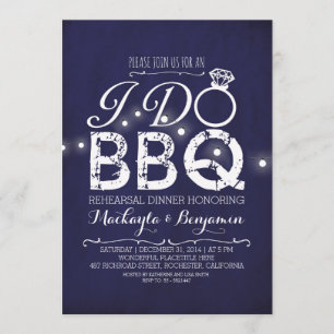 I do BBQ rehearsal dinner invitation NAVY