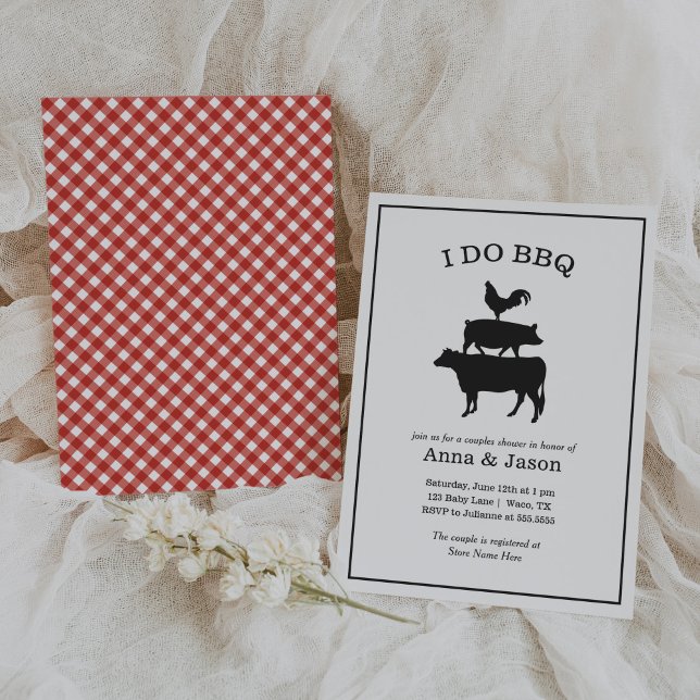 I Do BBQ Rustic Couples Wedding Shower Invitation (Creator Uploaded)